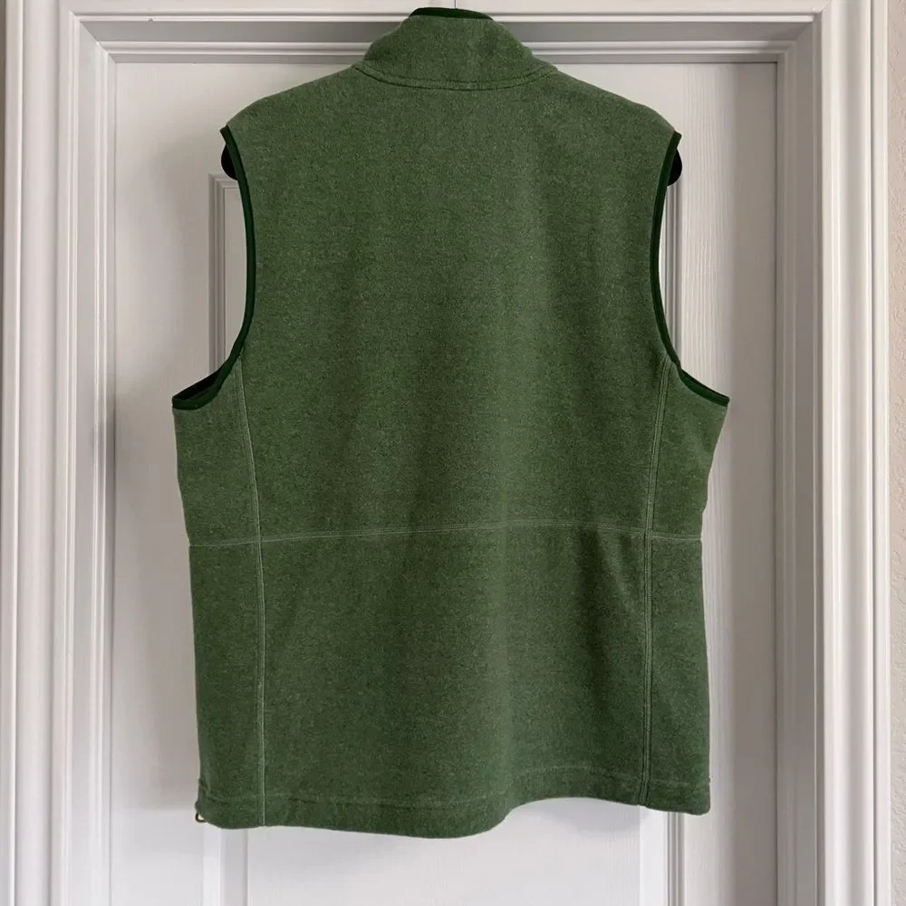 🍀 NWT L.L. Bean Men's Mountain Classic Fleece Vest Size Large Rain Forest